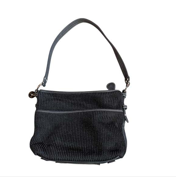 The Sak Black Knit Shoulder Bag Y2K 90s - Picture 2 of 9